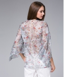 Flowers Printed silk Chiffon top